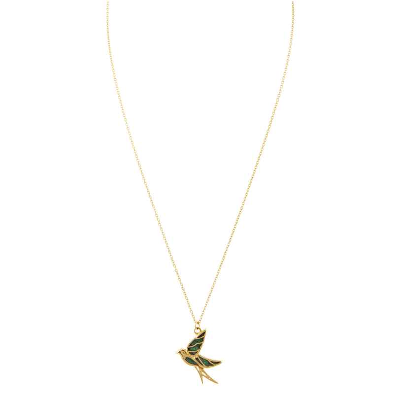 Holzkern Damen-Kette Kindred Marmor/Goldfarben Kolibri 9010631025601