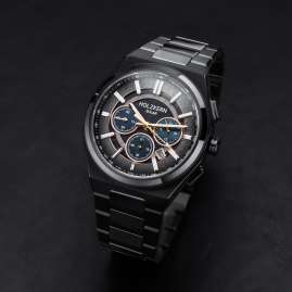 Holzkern Men's Watch Solar Chronograph Photon Ceramic/Black LE