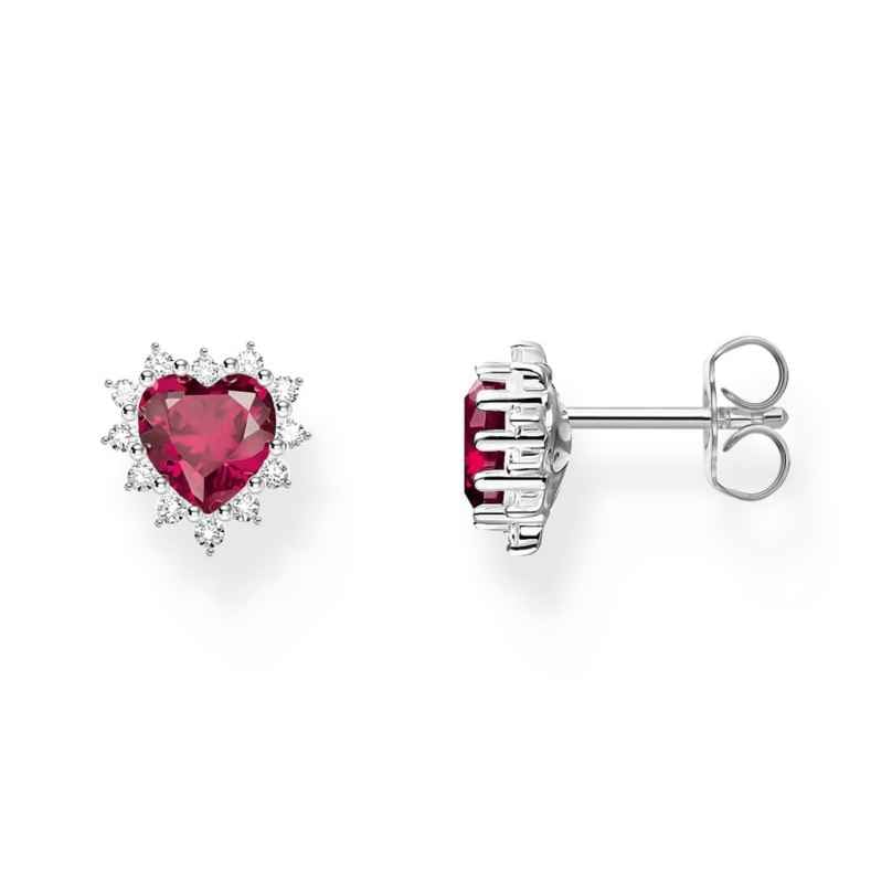 Thomas Sabo H2315-013-10 Damen Herz-Ohrstecker Romance Rot Ohrringe Silber 4051245604207