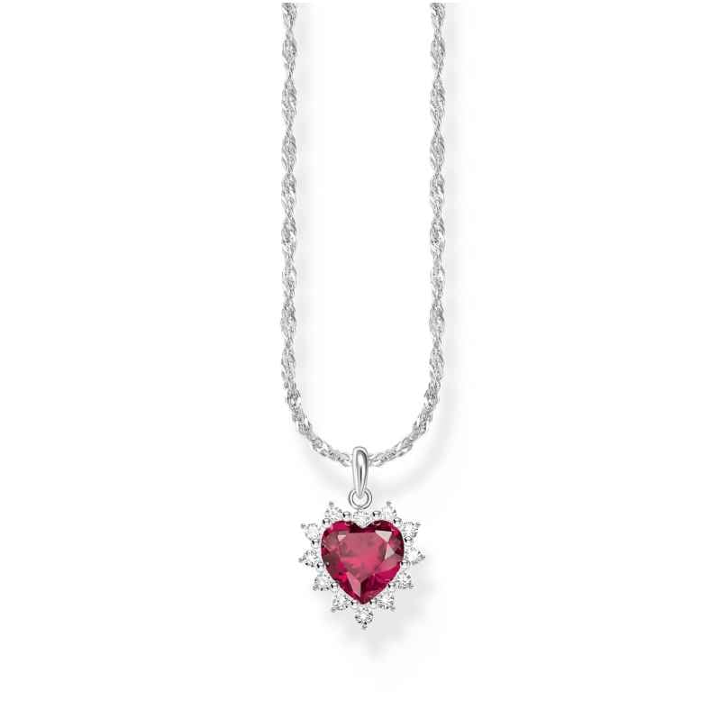 Thomas Sabo KE2305-013-10-L45V Women's Heart Pendant Necklace Romance Red Silver 4051245604191