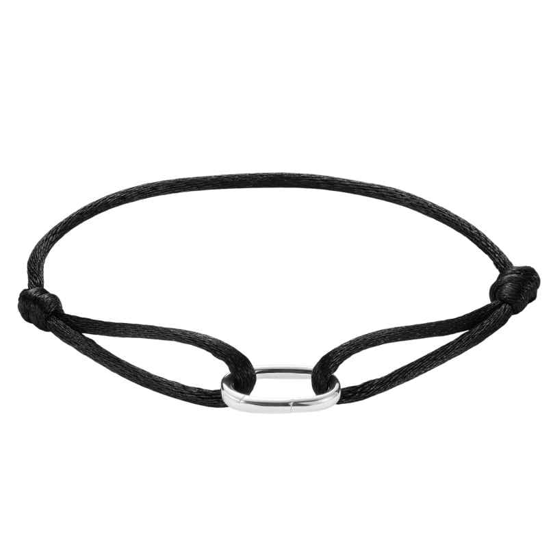 Thomas Sabo C1210-001-11-L24V Textilarmband Connect Silber Schwarz 4051245629828