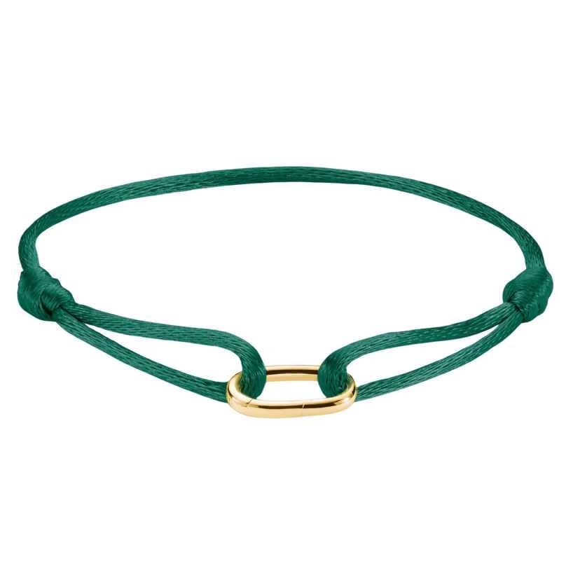 Thomas Sabo C1210-413-34-L24V Textilarmband Connect Vergoldet Grün 4051245629842