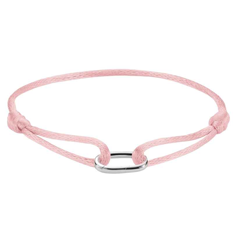 Thomas Sabo C1210-001-9-L24V Textile Bracelet Connect Silver Rose 4051245629811