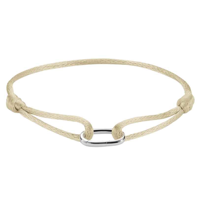 Thomas Sabo C1210-001-19-L24V Textil-Armband Connect Silber Beige 4051245629804