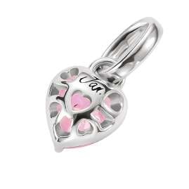 Thomas Sabo CC1329-051-9 Charm-Anhänger Herz Rosa Connect Silber