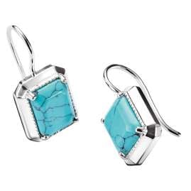 Thomas Sabo H2339-404-17 Ladies' Earrings Elyndra Octagon Turquoise Silver