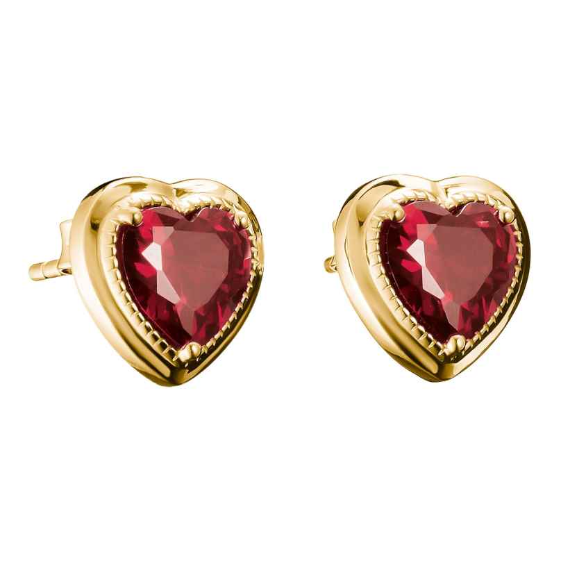 Thomas Sabo H2344-414-10 Damen-Ohrringe Ohrstecker Elyndra Herz Granatrot 4051245631883