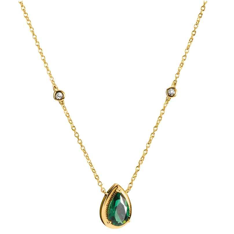 Thomas Sabo KE2331-971-6-L50V Damen-Kette Elyndra Grüner Stein 4051245619959