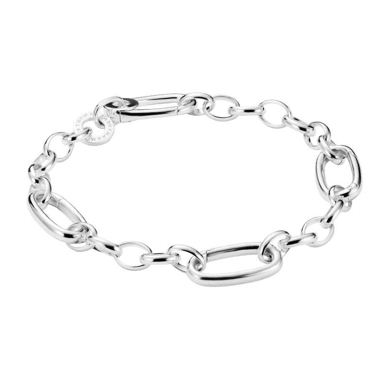 Thomas Sabo C1203-001-21 Damen Charm-Armband mit 3 Connect-Links 925 Silber