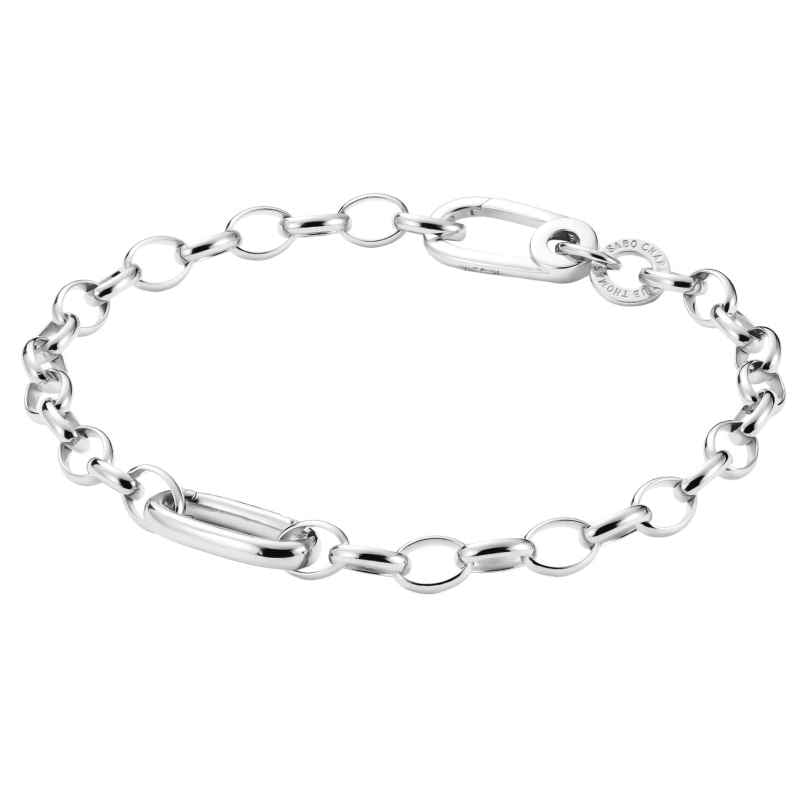 Thomas Sabo C1202-001-21-L19 Damen Charm-Armband mit einem Connect-Link 925 Silber 4051245616217