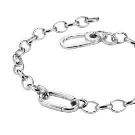 Thomas Sabo C1202-001-21-L19 Damen Charm-Armband mit einem Connect-Link 925 Silber