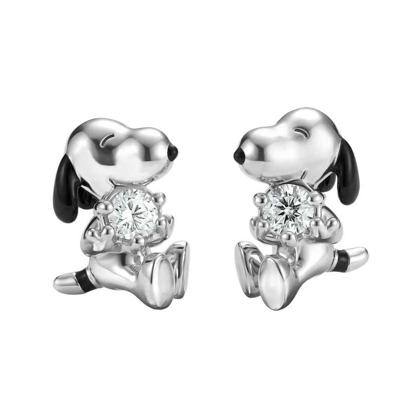 Thomas Sabo H2348-691-14 Damen-Ohrringe Ohrstecker Snoopy mit weißen Zirkonia 4051245636499