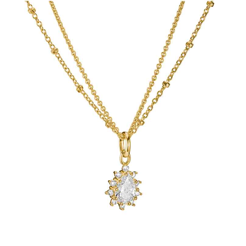 Thomas Sabo KE2294-M01-14-L45V Collier für Damen Doppelkette Zirkonia Weiß 4051245639209