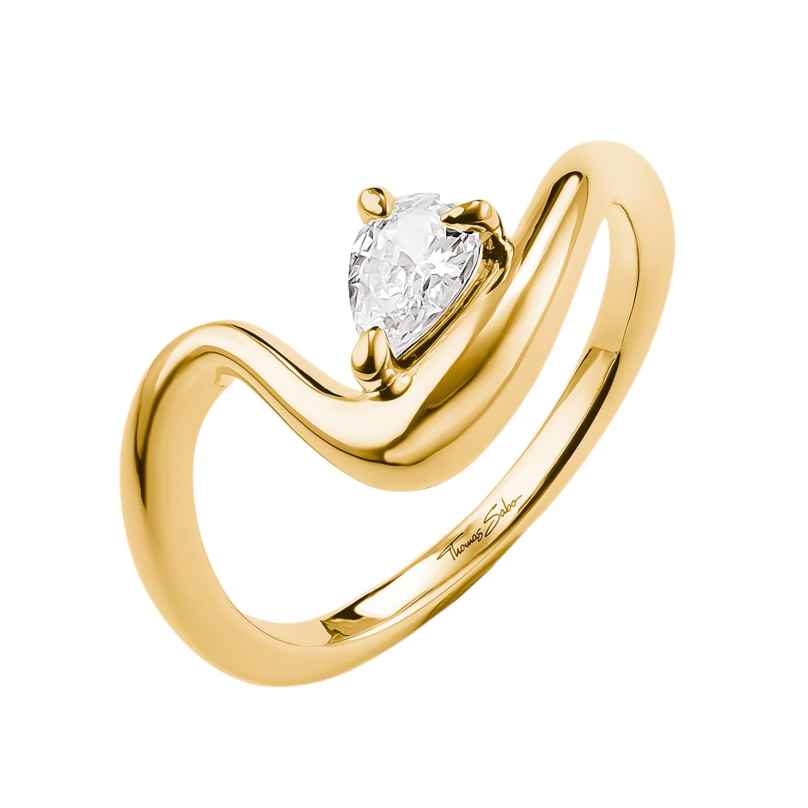 Thomas Sabo TR2543-M01-14 Damenring Goldfarben mit Zirkonia