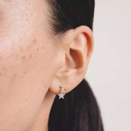 Thomas Sabo H2374-051-14 Ladies´ Silver Earrings Star and Moon