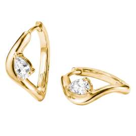 Thomas Sabo CR763-M01-14 Damen-Ohrringe Creolen mit Zirkonia Tropfenform