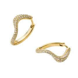 Thomas Sabo CR765-M01-14 Damen-Creolen Ohrringe in Wellenform mit Zirkonia