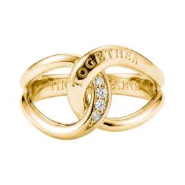 Thomas Sabo TR2547-M01-14 Damenring Together vergoldet mit Zirkonia