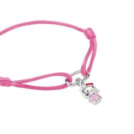 Thomas Sabo A2242-M07-9-L24V Hello Kitty Textilarmband pink mit Charm Connect