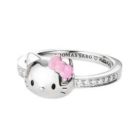 Thomas Sabo TR2549-M06-14 Damen-Ring Hello Kitty Pinke Schleife