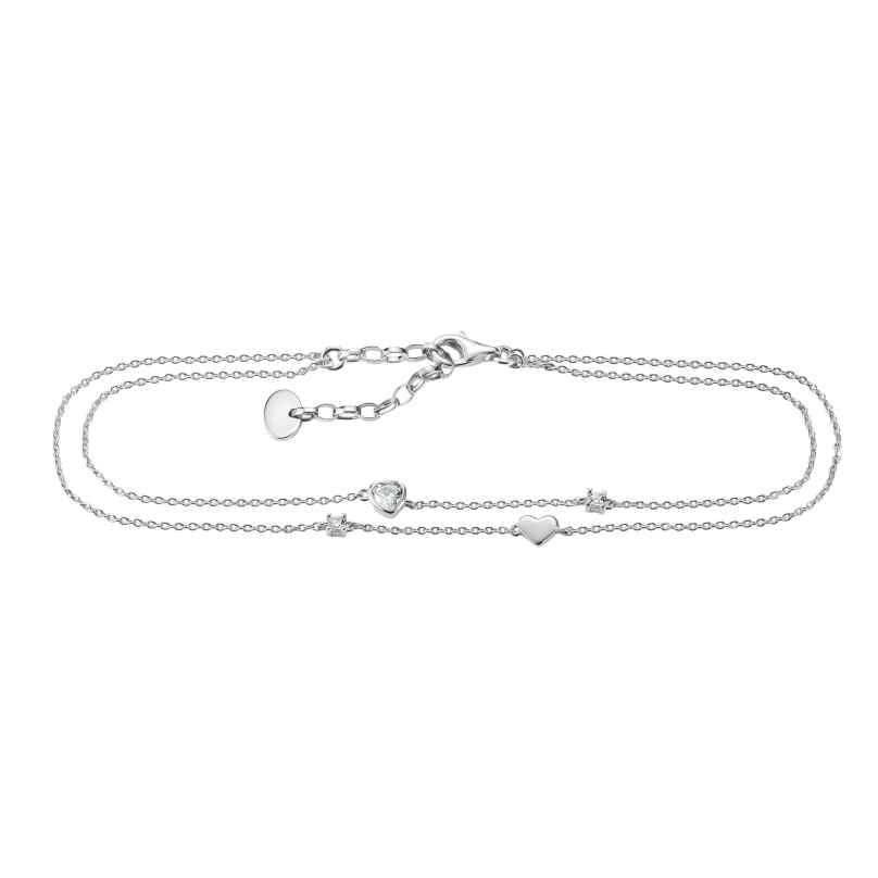 Thomas Sabo AK0040-M02-14-L27V Fußkettchen Herzen mit weißen Zirkonia 4051245638721