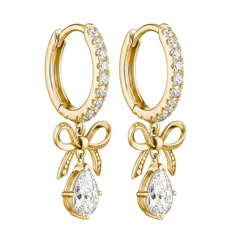Thomas Sabo CR749-M01-14 Damen-Ohrringe Creolen Schleife mit Zirkonia Goldfarben 4051245637526