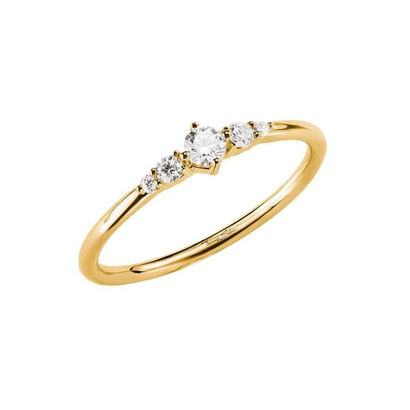 Thomas Sabo TR2324-M01-14 Damenring vergoldet mit Zirkonia