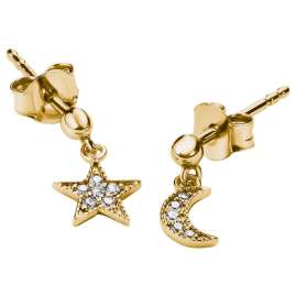 Thomas Sabo H2374-051-14 Ladies´ Earrings Star and Moon Gold-Coloured