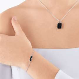 Thomas Sabo A2019-641-11 Damen-Armband Schwarzer Stein Silber