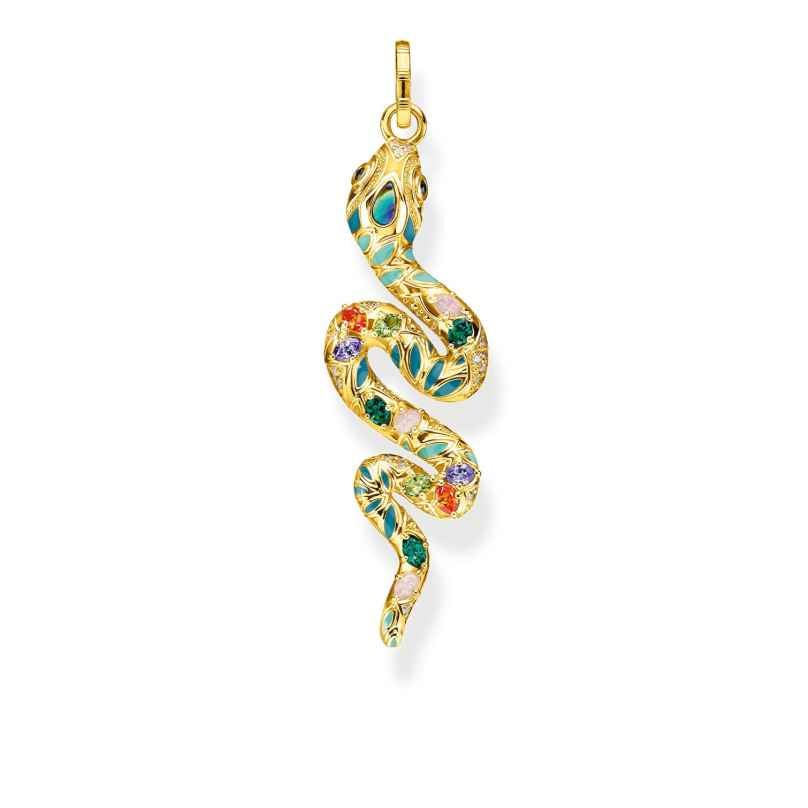 Thomas Sabo PE879-974-7 Anhänger Bunte Schlange goldfarben 4051245475692