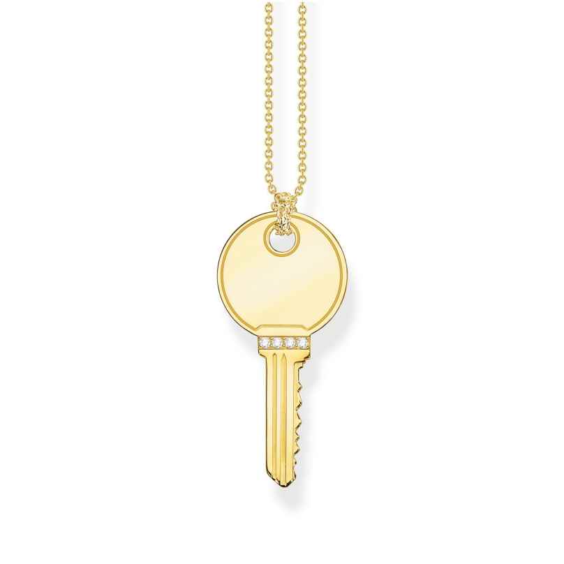 Thomas Sabo KE2131-414-14-L50v Ladies' Necklace Key Gold Tone 4051245509199