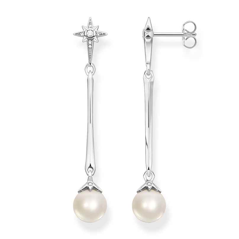 Thomas Sabo H2119-167-14 Ladies' Drop Earrings Pearl with Star Silver 4051245484793