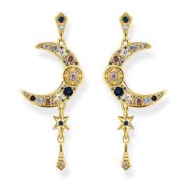 Thomas Sabo H2200-959-7 Women's Earrings Royalty Moon Gold Plated