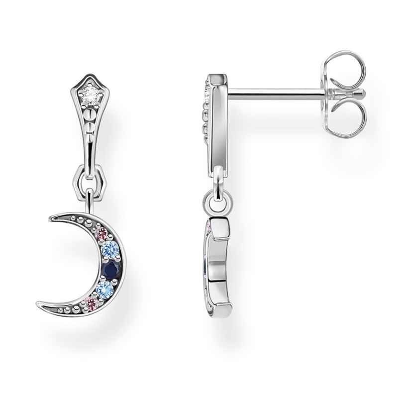 Thomas Sabo H2204-945-7 Ladies' Drop Earrings Royalty Moon Silver 4051245509908