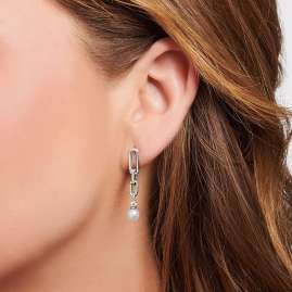 Thomas Sabo H2205-167-14 Damen Silber-Ohrringe mit Perle