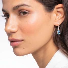 Thomas Sabo H2115-644-1 Ladies' Drop Earrings Blue Stone with Star