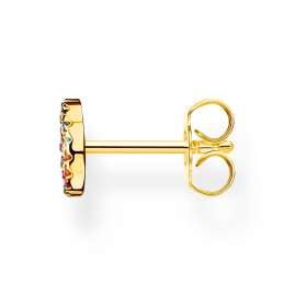Thomas Sabo H2218-488-7 Single Stud Earring Gold Tone Peace with Colourful Stones