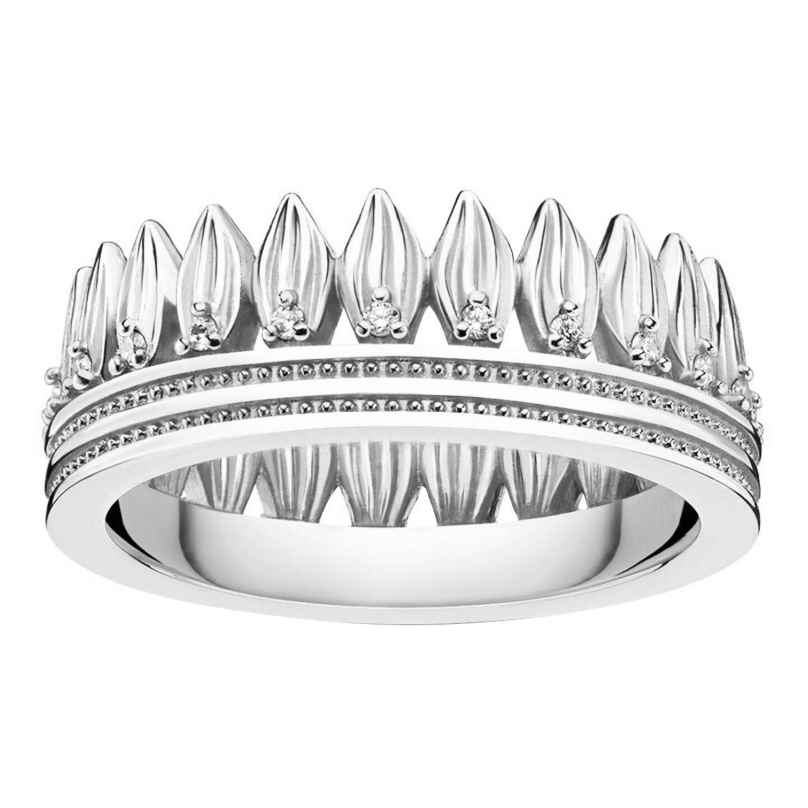 Thomas Sabo TR2282-051-14 Ladies' Ring Crown Leaves Silver