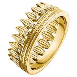 Thomas Sabo TR2282-414-14 Women's Ring Crown Leaves gold tone