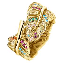Thomas Sabo TR2284-488-7 Ladies' Ring Feather gold tone