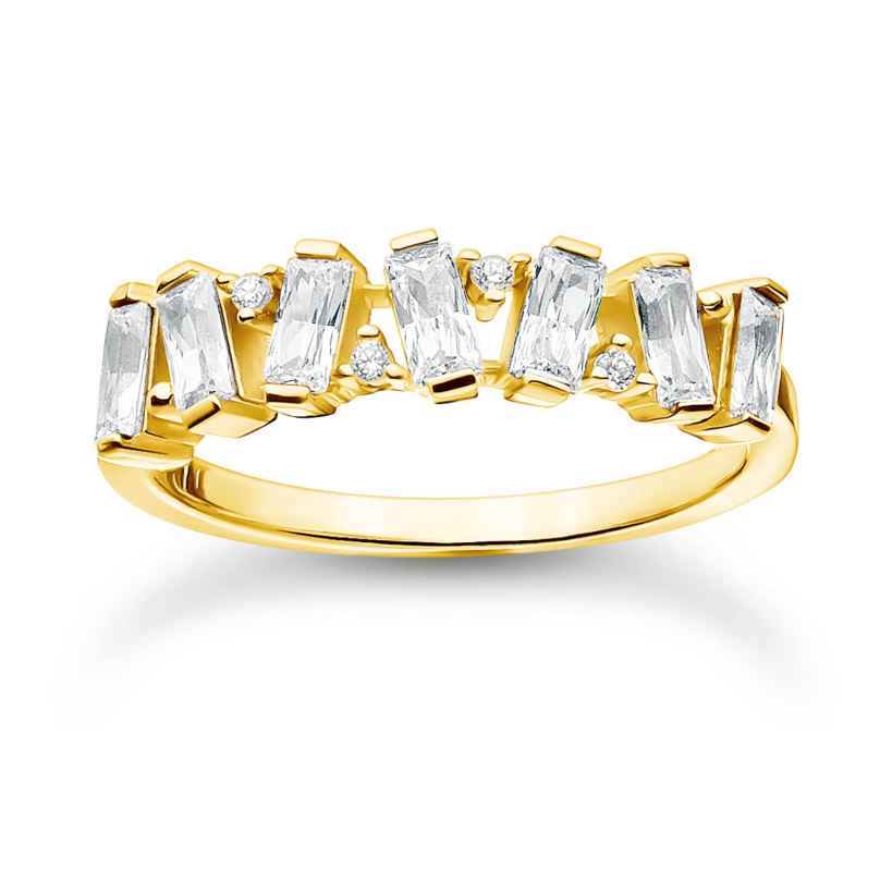 Thomas Sabo TR2346-414-14 Gold Tone Ladies' Ring White Stones
