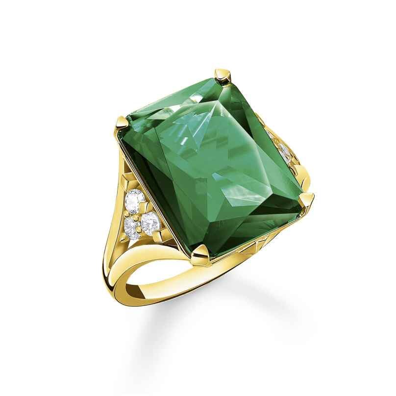 Thomas Sabo TR2339-971-6 Ladies' Ring Green Stone