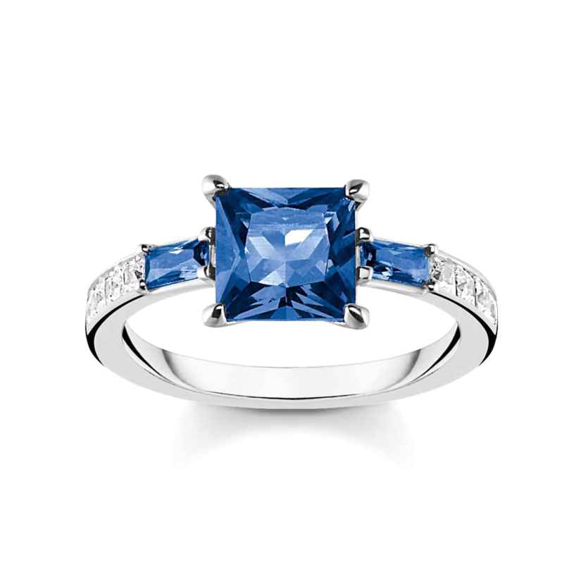 Thomas Sabo TR2380-166-1 Women's Ring Blue Stones