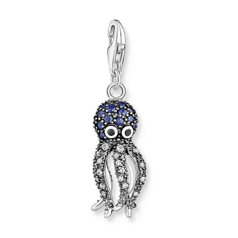 Thomas Sabo 1890-664-1 Charm Pendant Octopus with Blue Stones 4051245518023