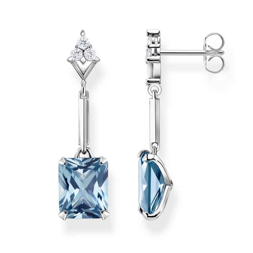 Thomas Sabo H2177-059-1 Ladies' Dangle Earrings Silver Light Blue Stone 4051245548532
