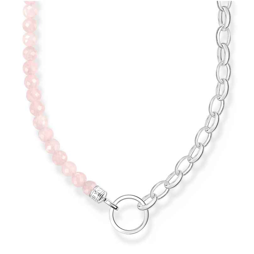 Thomas Sabo KE2188-034-9-L45v Necklace for Charms Silver and Soft Pink Beads 4051245550733