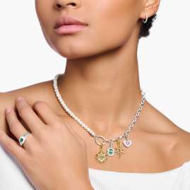 Thomas Sabo KE2188-082-14-L45v Ladies' Necklace for Charms Silver and White Pearls