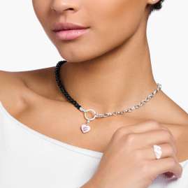 Thomas Sabo KE2188-130-11-L45v Damen-Halskette für Charms Silber und Onyx