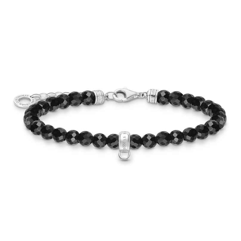 Thomas Sabo A2097-130-11-L19v Charm Bracelet with Black Onyx Beads 4051245550696