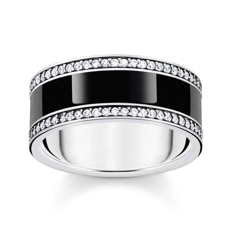 Thomas Sabo TR2446-691-11 Ladies' Ring with Black Enamel